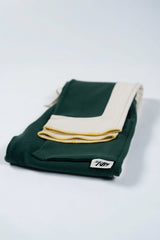 Joggers Pine Green Ribbed Panel-Meet Up Paris