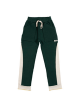 Joggers Pine Green Ribbed Panel-Meet Up Paris