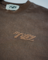 Tee Brown Puff Print Logo-Meet Up Paris