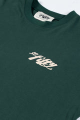 Tee Pine Green Puff Print Logo-Meet Up Paris