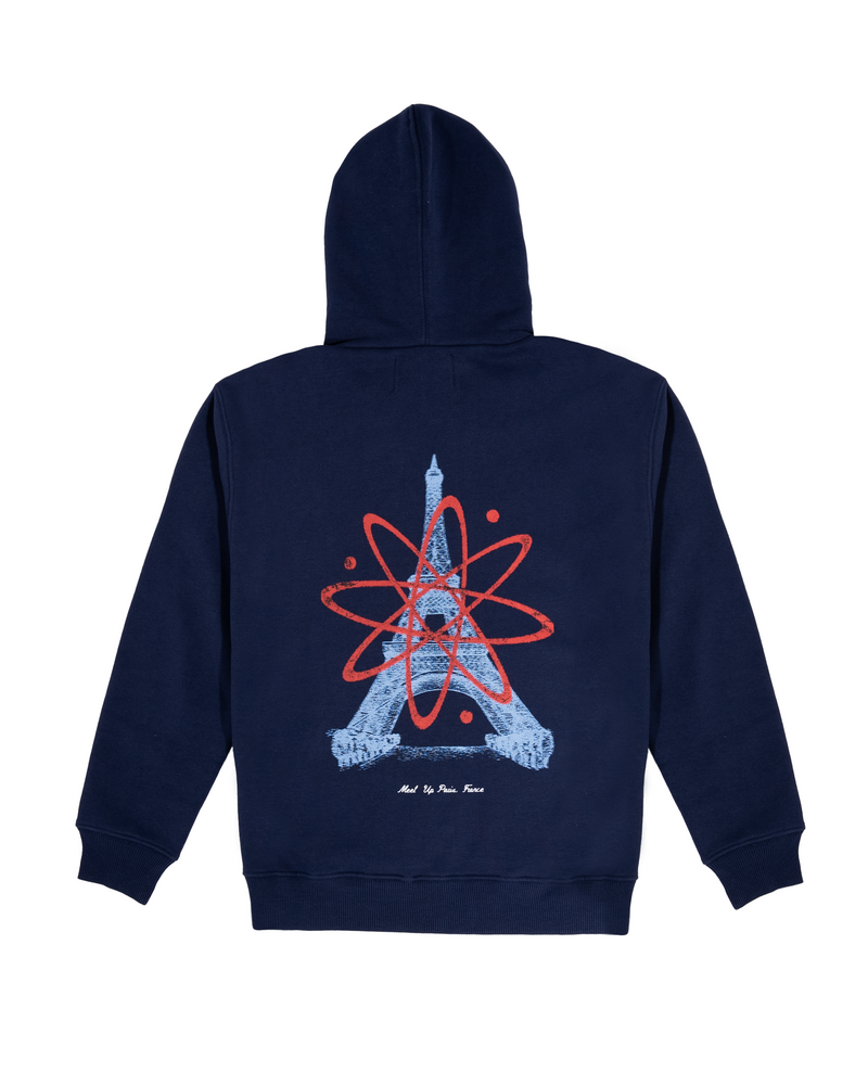 Sweat-shirt à capuche Eiffel Tower Navy