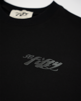 Tee Black Puff Print Logo-Meet Up Paris