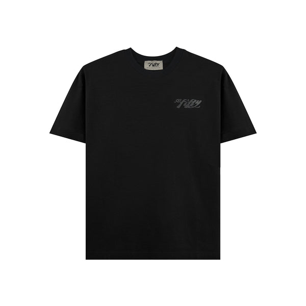 Tee Black Puff Print Logo-Meet Up Paris