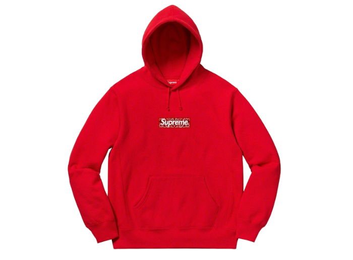 Supreme Bandana Box Logo Hooded Sweatshirt Red-Meet Up Paris