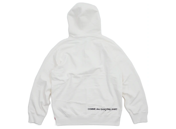 Supreme Comme des Garcons SHIRT Split Box Logo Hooded Sweatshirt White-Meet Up Paris