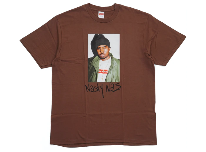 Supreme Nas Tee Brown-Meet Up Paris